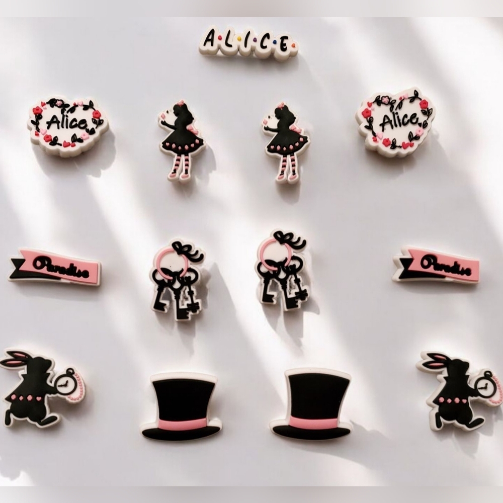 Alice in Wonderland Croc Charms